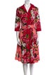 Samantha Sung Floral Print Midi Length Dress