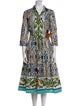 Samantha Sung Printed Midi Length Dress