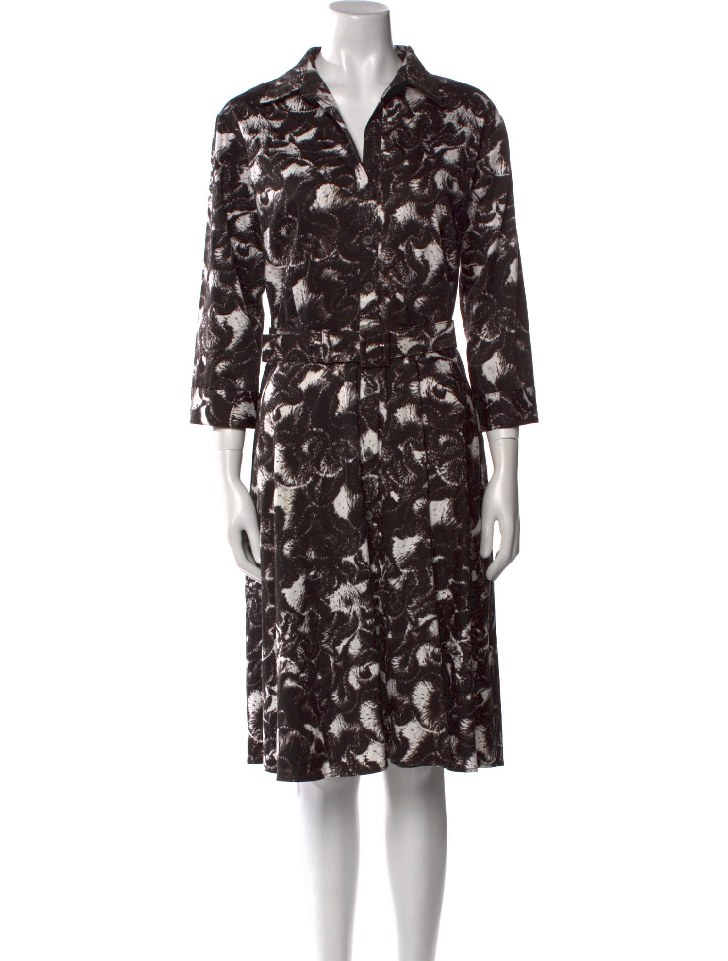 Samantha Sung Floral Print Midi Length Dress