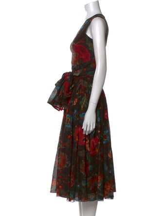 Samantha Sung Printed Midi Length Dress