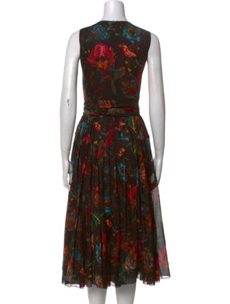 Samantha Sung Printed Midi Length Dress