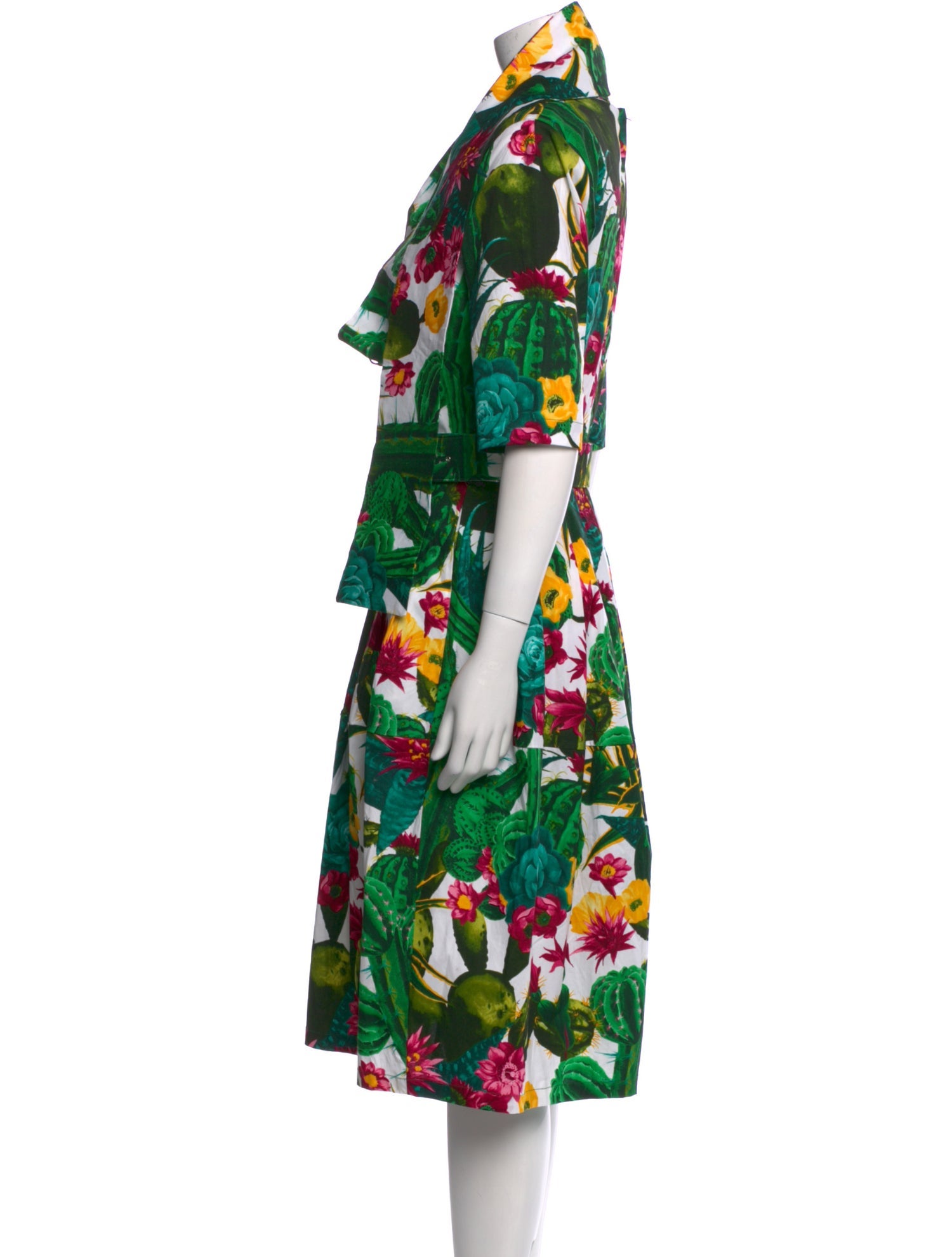 Samantha Sung Floral Print Midi Length Dress