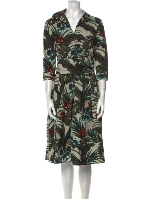 Samantha Sung Floral Print Knee-Length Dress