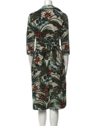 Samantha Sung Floral Print Knee-Length Dress