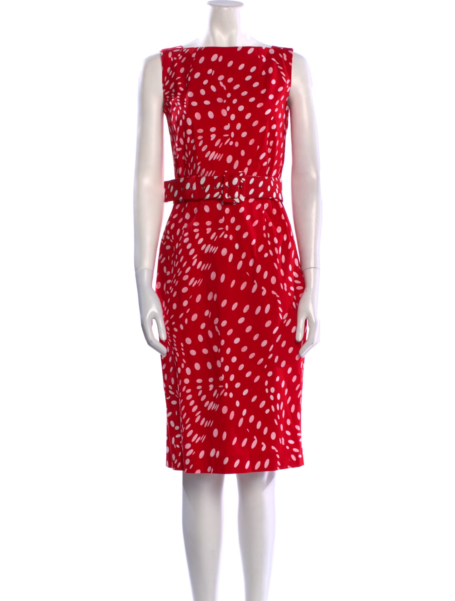 Samantha Sung Polka Dot Print Knee-Length Dress