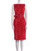Samantha Sung Polka Dot Print Knee-Length Dress