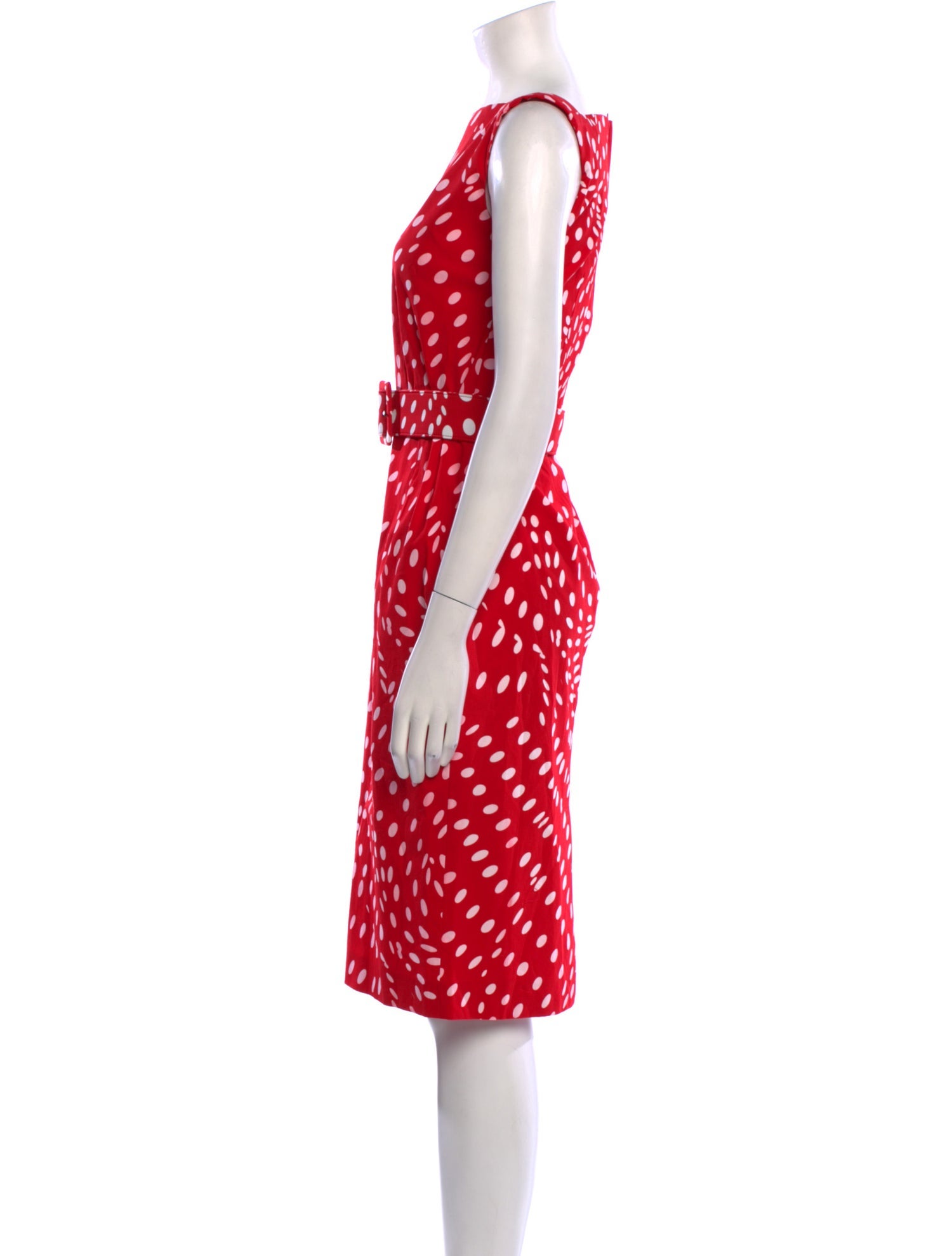 Samantha Sung Polka Dot Print Knee-Length Dress