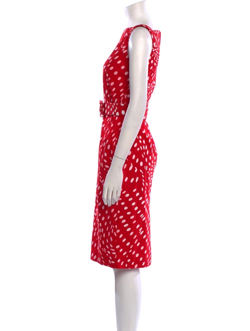 Samantha Sung Polka Dot Print Knee-Length Dress