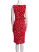 Samantha Sung Polka Dot Print Knee-Length Dress