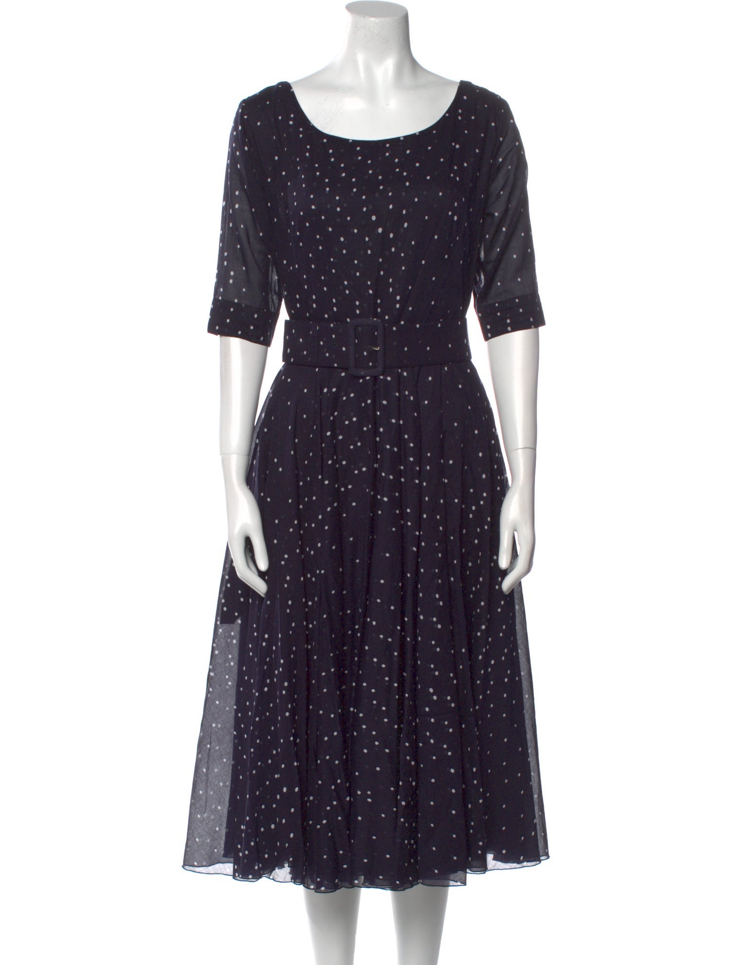 Samantha Sung Polka Dot Print Long Dress