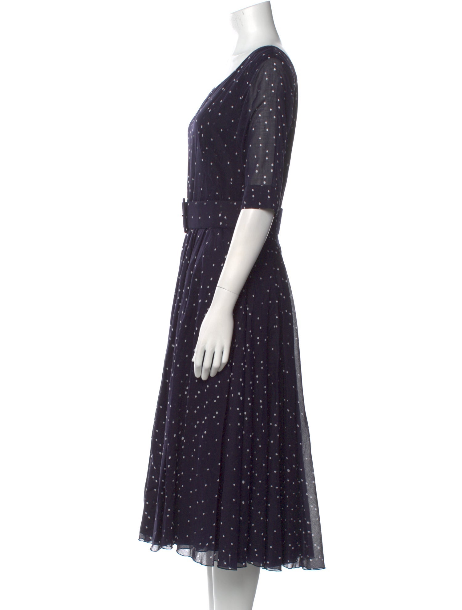 Samantha Sung Polka Dot Print Long Dress