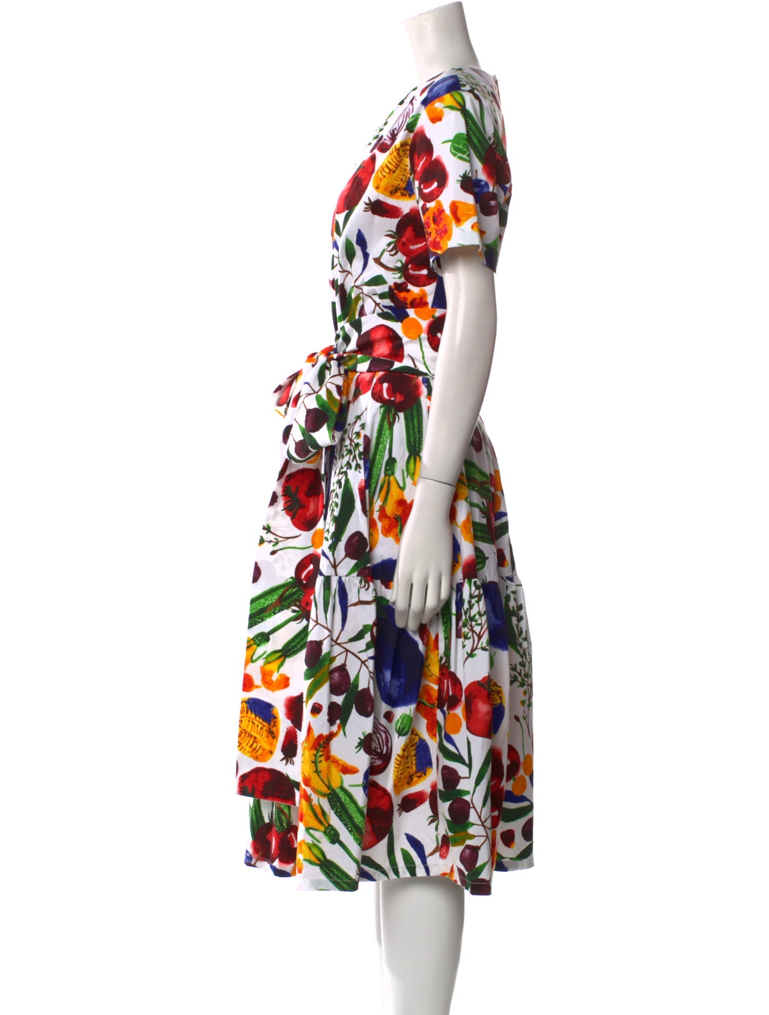 Samantha Sung Floral Print Midi Length Dress