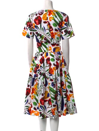 Samantha Sung Floral Print Midi Length Dress