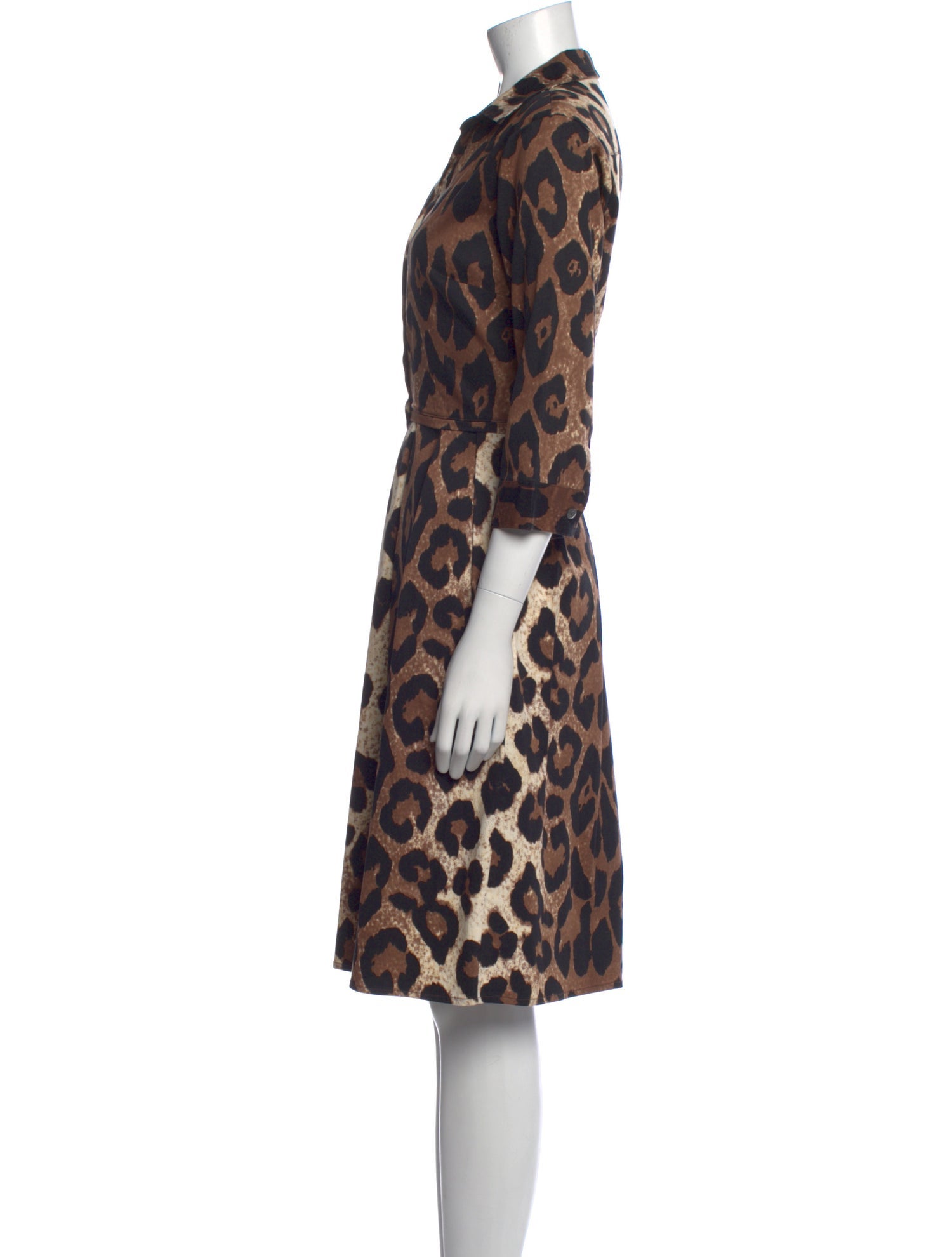 Samantha Sung Animal Print Knee-Length Dress
