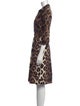 Samantha Sung Animal Print Knee-Length Dress