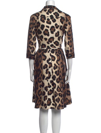 Samantha Sung Animal Print Knee-Length Dress