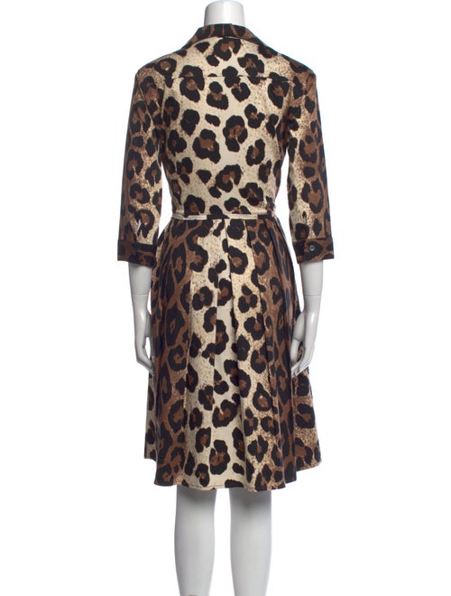 Samantha Sung Animal Print Knee-Length Dress