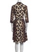 Samantha Sung Animal Print Knee-Length Dress