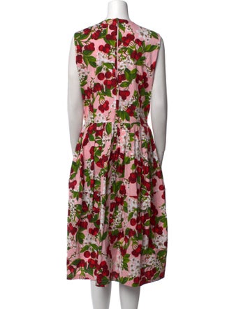 Samantha Sung Floral Print Midi Length Dress