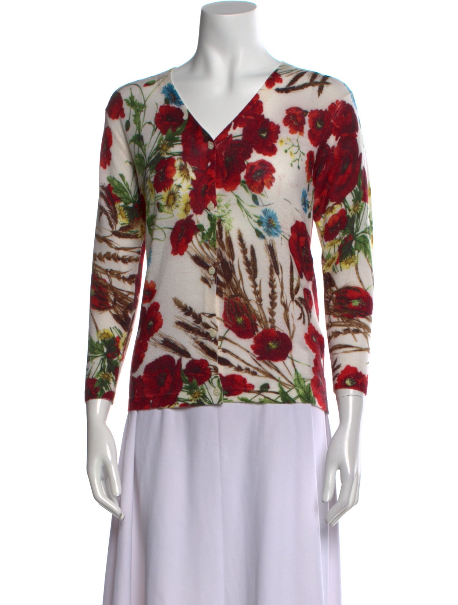 Samantha Sung Cashmere Printed Sweater