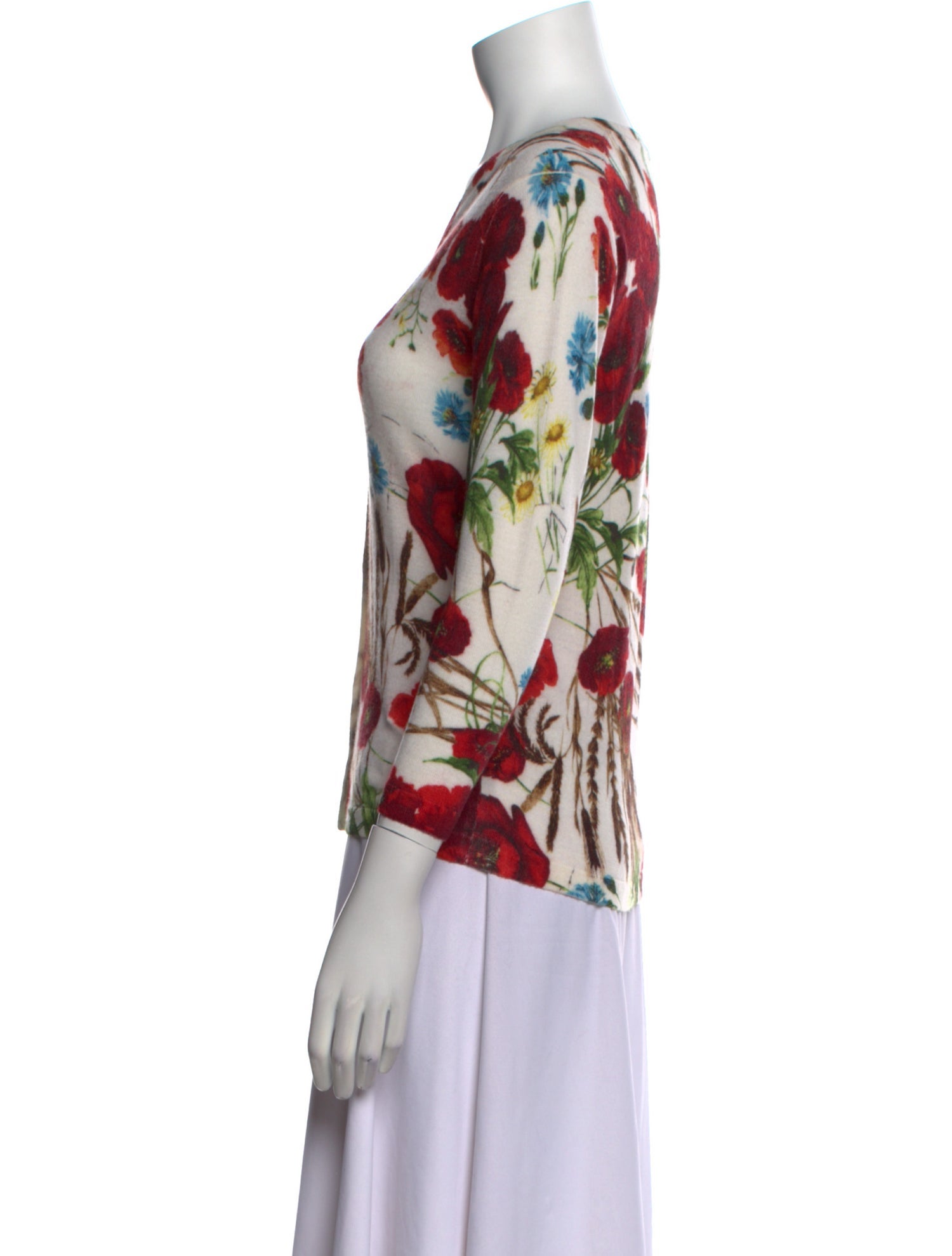 Samantha Sung Cashmere Printed Sweater