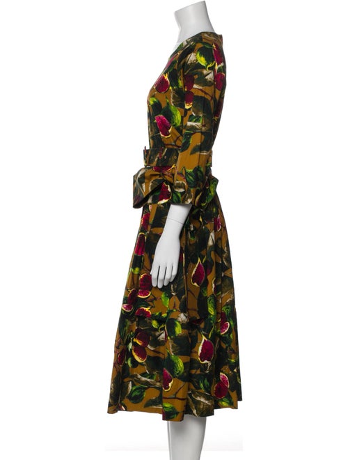 Samantha Sung Floral Print Midi Length Dress