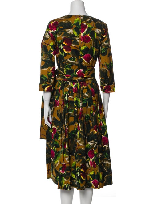 Samantha Sung Floral Print Midi Length Dress