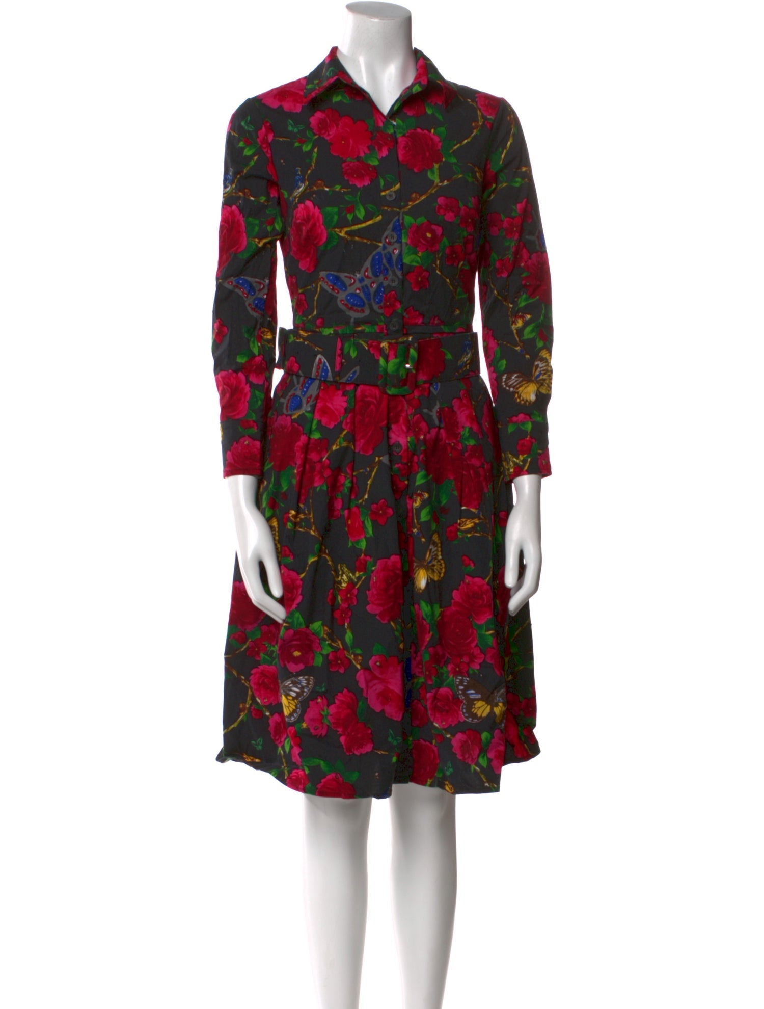 Samantha Sung Floral Print Knee-Length Dress