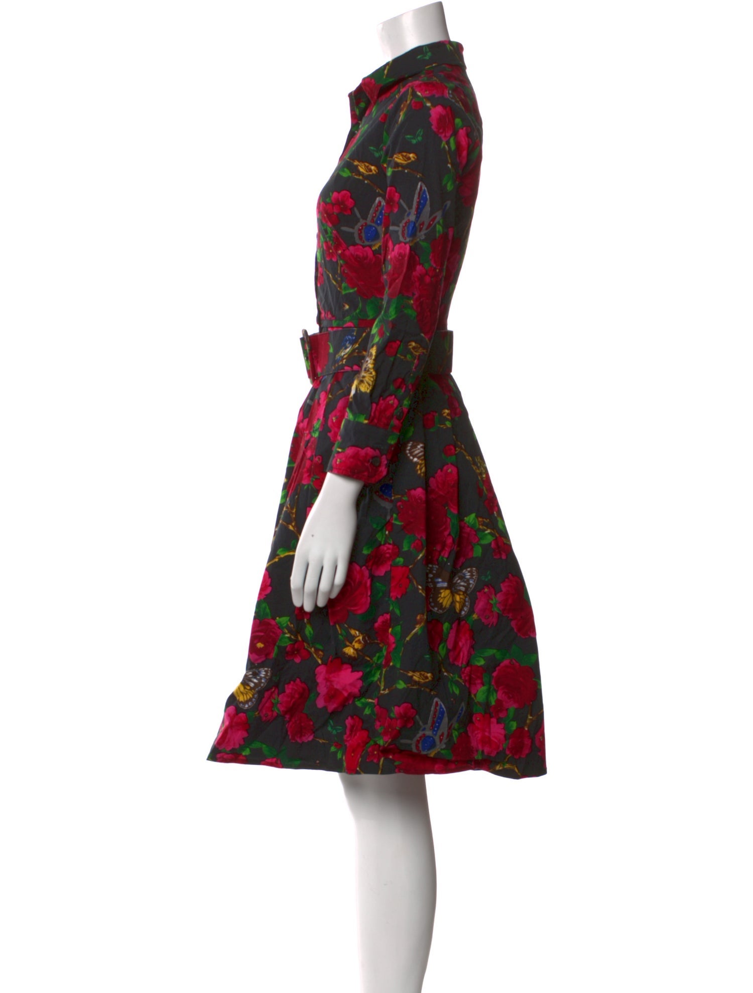 Samantha Sung Floral Print Knee-Length Dress