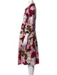 Samantha Sung Floral Print Midi Length Dress