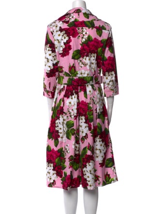Samantha Sung Floral Print Midi Length Dress
