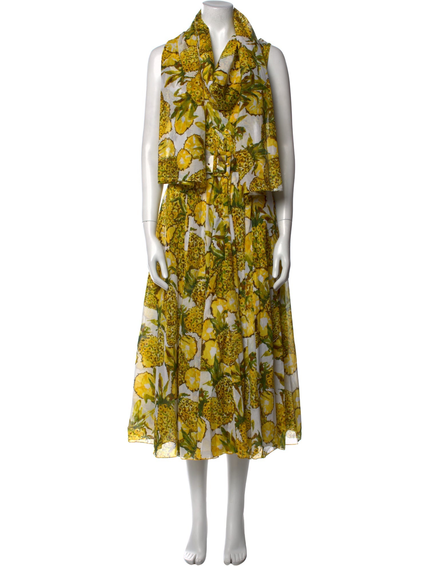 Samantha Sung Floral Print Midi Length Dress