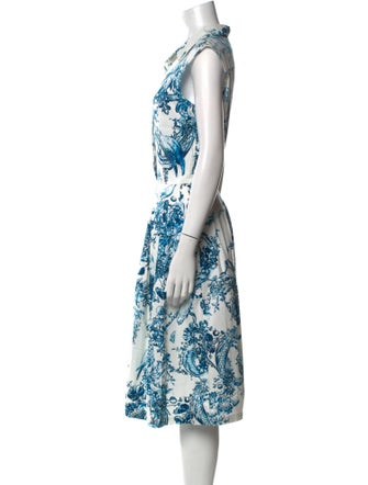 Samantha Sung Floral Print Midi Length Dress