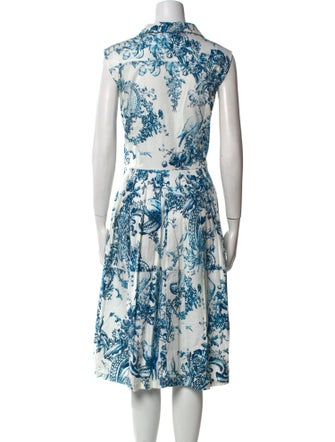Samantha Sung Floral Print Midi Length Dress