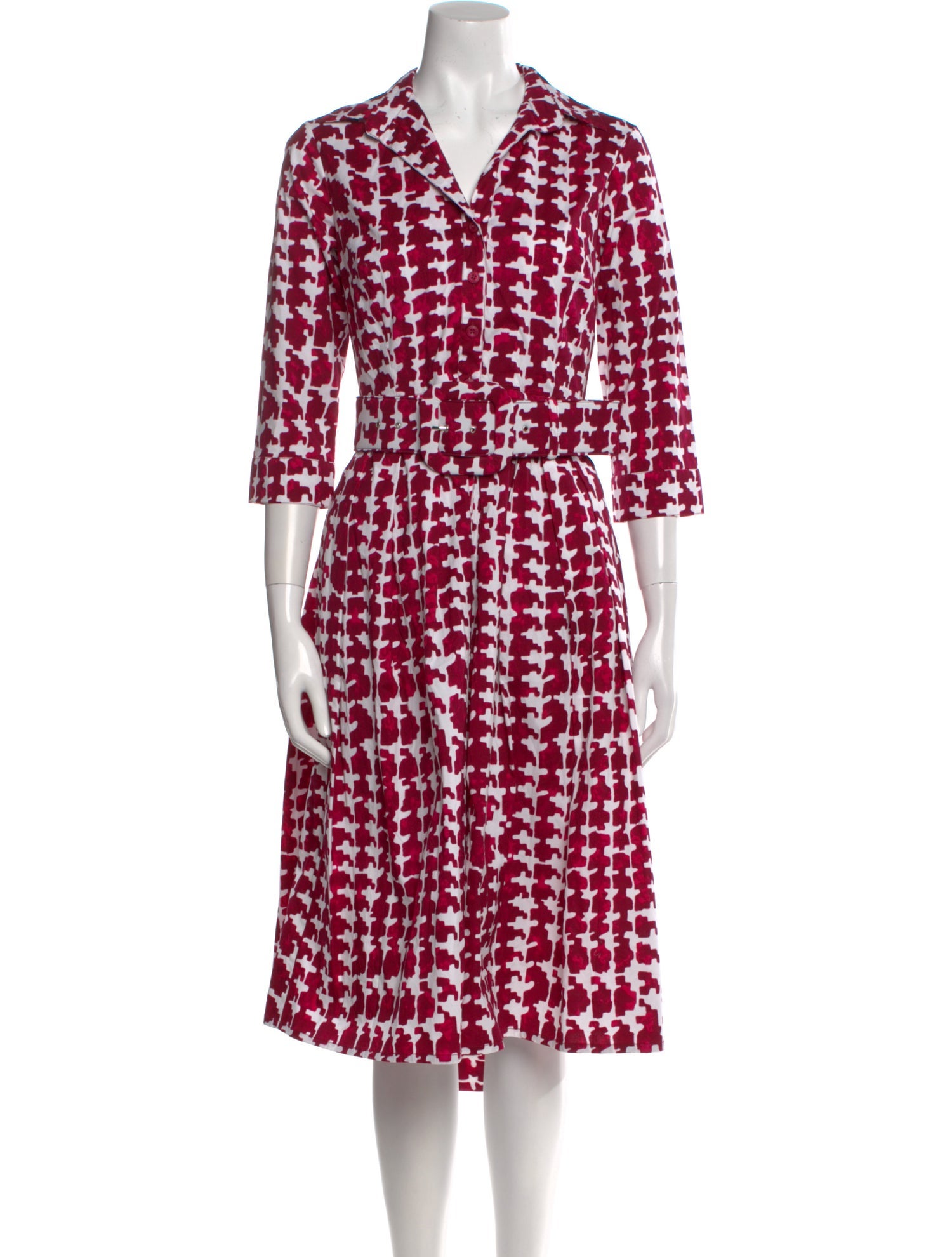 Samantha Sung Printed Midi Length Dress w/ Tags