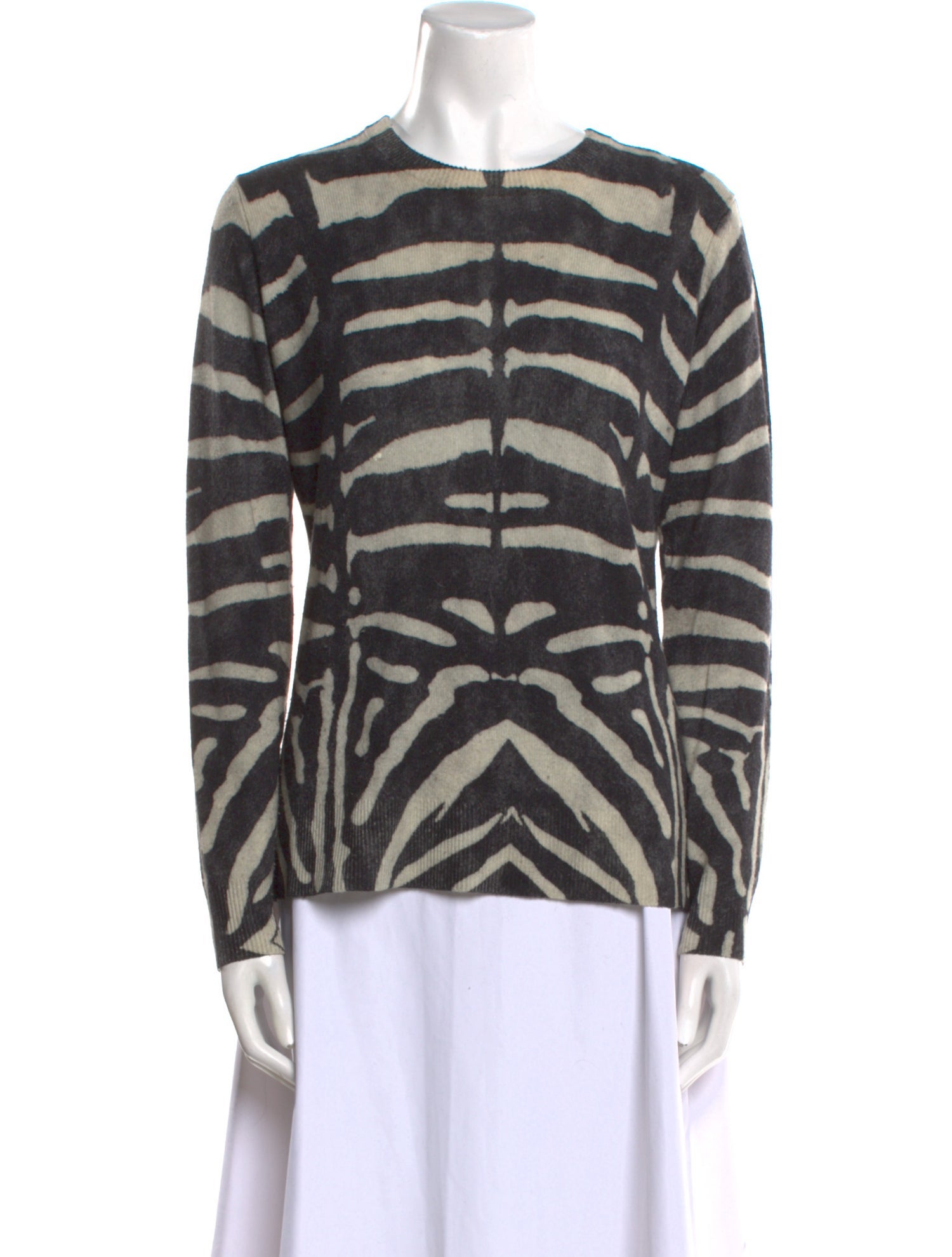 Samantha Sung Cashmere Animal Print Sweater