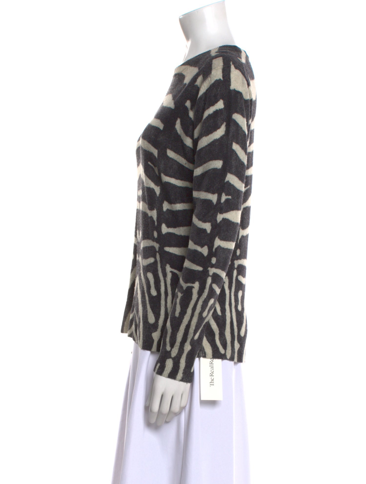 Samantha Sung Cashmere Animal Print Sweater