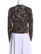 Samantha Sung Cashmere Floral Print Sweater