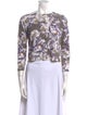 Samantha Sung Cashmere Floral Print Sweater