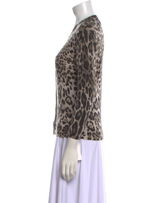 Samantha Sung Silk Animal Print Sweater
