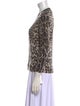 Samantha Sung Silk Animal Print Sweater