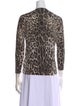 Samantha Sung Silk Animal Print Sweater