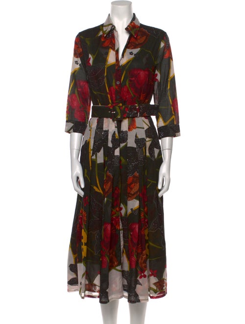 Samantha Sung Printed Midi Length Dress