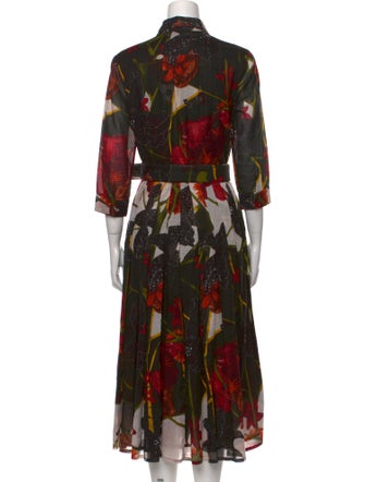 Samantha Sung Printed Midi Length Dress
