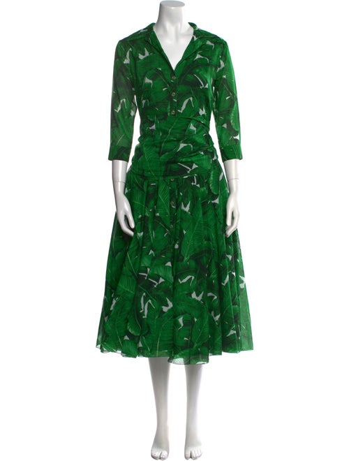 Samantha Sung Floral Print Midi Length Dress