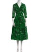 Samantha Sung Floral Print Midi Length Dress