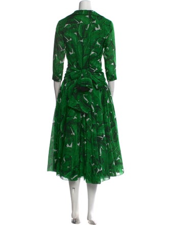 Samantha Sung Floral Print Midi Length Dress