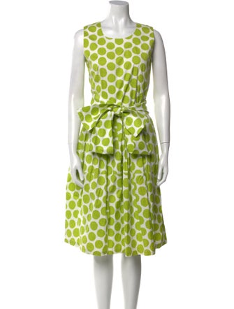 Samantha Sung Polka Dot Print Midi Length Dress