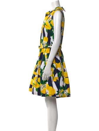 Samantha Sung Floral Print Knee-Length Dress