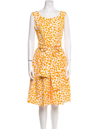 Samantha Sung Animal Print Knee-Length Dress